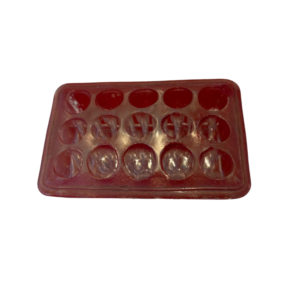 Vintage Glass Frog. 15 hole. Dusty Pink.