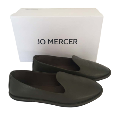 * BNIB Jo Mercer Womens  Size 37 Khaki Leather Flat Shoes Suit Corporate or Casual