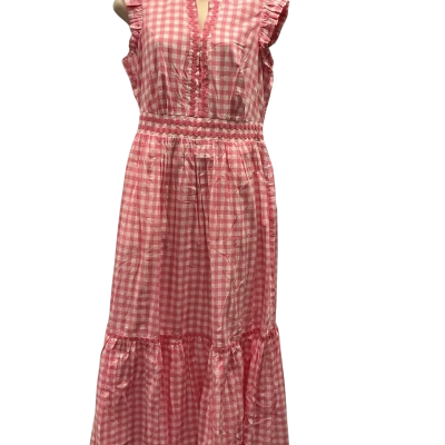 Boden Womens  Wren Size 12 Midi Dress Gingham / Pink  