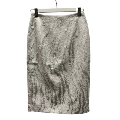 David Lawrence Womens  Size 4 A-Line Skirt Grey / Silver 