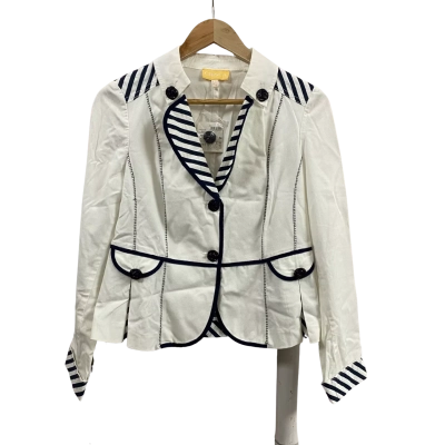  Womens Crisca Size 36 Blazer White/Navy 