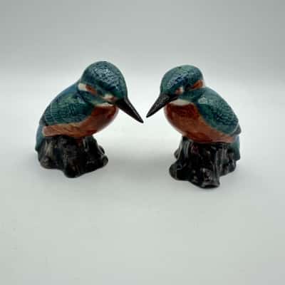 Kingfishers Salt and Pepper Shakers by Quail Ceramics