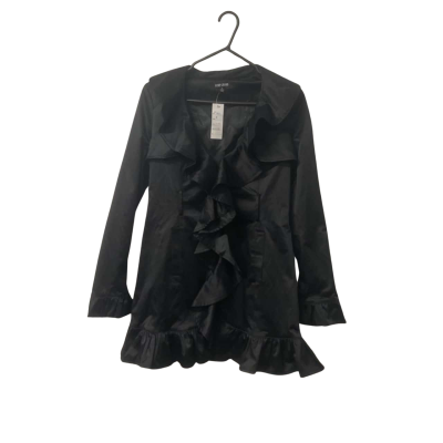  Womens Romp Jean Size 8 Open Jacket Black  