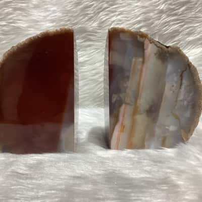 Polished Natural Crystal Bookends