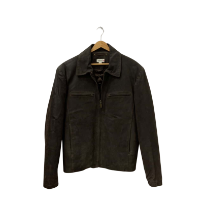 Reserve Mens  Size L Leather Jacket Brown 