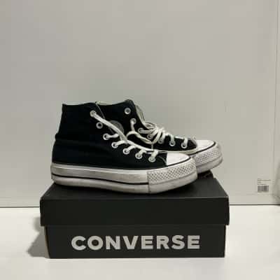 Converse Black Hightop Platform Sneakers Women’s size 6