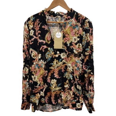 Soyaconcept Womens  Size L Long Sleeve Shirt Black  / Multicoloured 