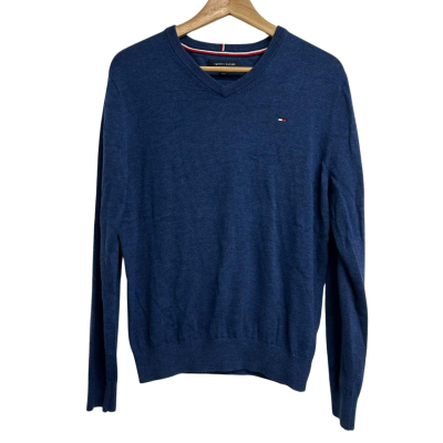 Tommy Hilfiger Mens Size S Blue V-Neck Jumper 