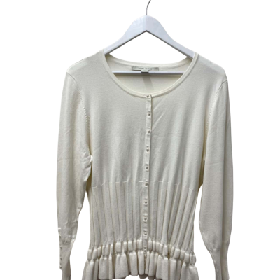 Laura Ashley Womens  Size XL Long Sleeve Top White 