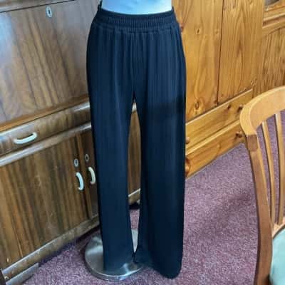 Kookai Womens  Size 8 Wide Leg Pants Black  