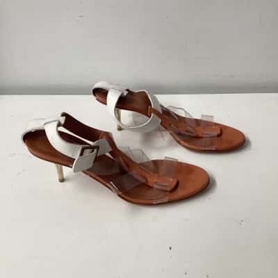 NICOLE FARHI  Womens  Size 41 Heels Brown / White 