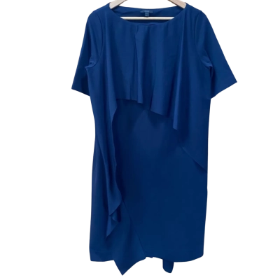 COS Navy Blue Layered Asymmetric Dress Size M