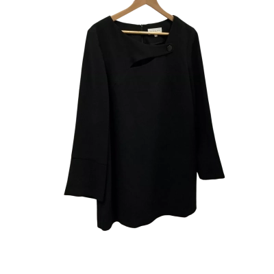 Veronika Maine Womens  Size 16 Long Sleeve / Mini Dress Black  