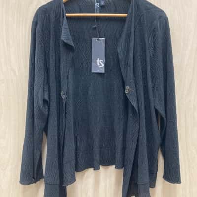 TS Womens  Size M Black  Slip Over Long Sleeve Cardigan (9)
