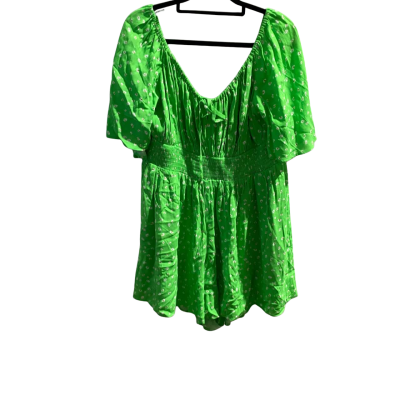 BNWT Forever New Curve Womens  Size 16 Playsuit Floral / Green 