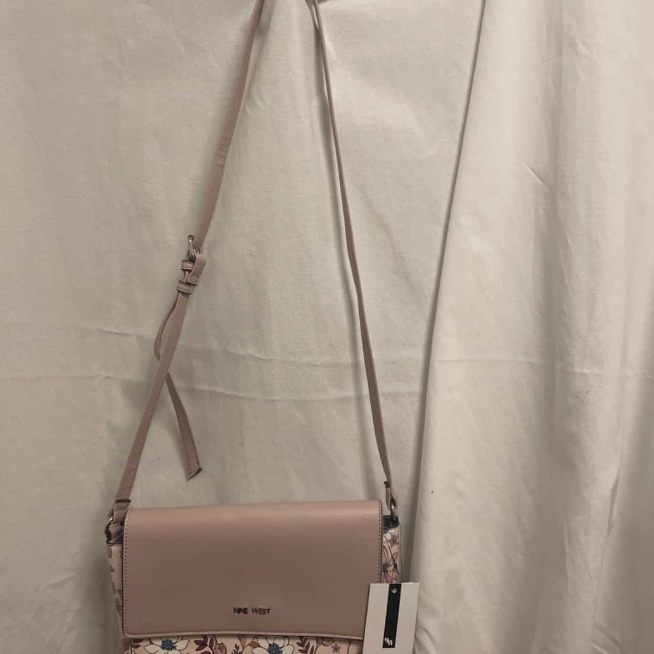 Nine West Pink Croc-Embossed Shoulder Bag main image 0