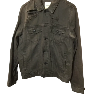 Sushi Radio Womens  Size L Denim Jacket Brown 