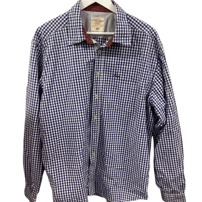 RM Williams Mens XXL Checked Shirt with Tartan Collar