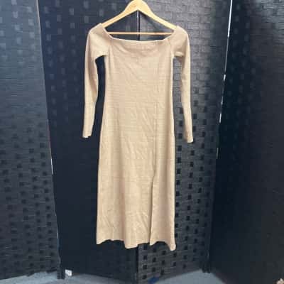 Viktoria & Woods Womens  Size 2 Off The Shoulder Dress Beige 