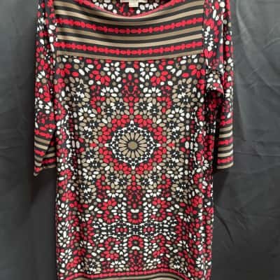Jane Lamerton Womens Size 16 Red & Brown Dress