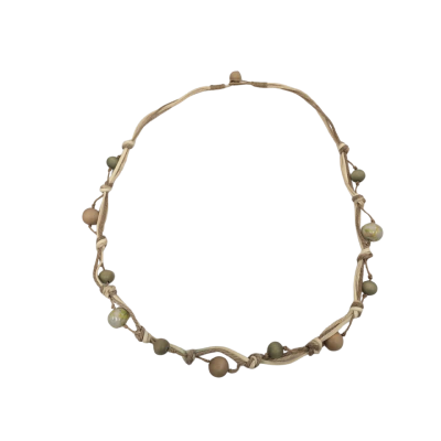 Womens Knotted Bead Necklace