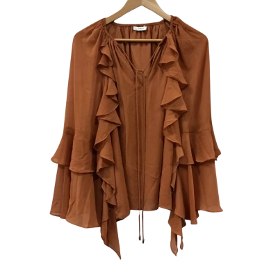 Sheike Womens Size 6 Blouse Brown 