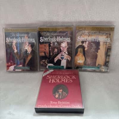 VINTAGE - X4 TAPE Sets - each case contains x2 tapes - SHERLOCK HOLMES Adventures 