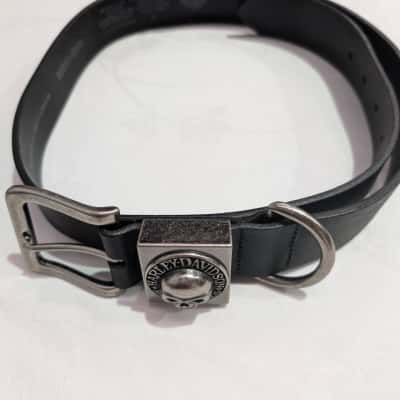 Harley Davidson Mens Size 36 Black Leather Belt with Skull  