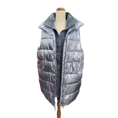 MONTE CERVINO Womens Puffer Vest Size SM Blue 