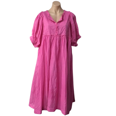 Zjoosh Womens Size XL Pink Short Sleeve Midi Dress (new)