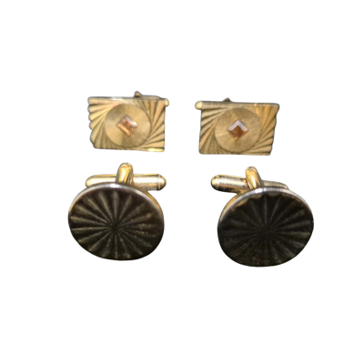  Mens Cufflinks Gold tone