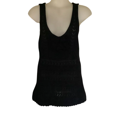 Steele.  Little Black Crochet Dress.    Size S 