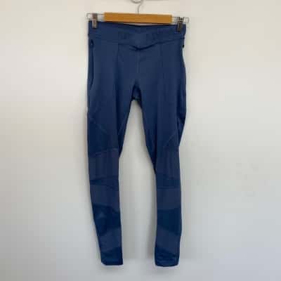 Adidas Blue Sport Tights Leggins Size M 