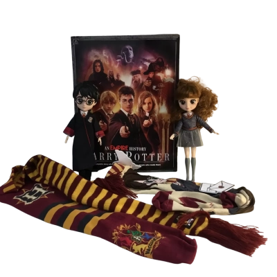 Harry Potter Figures, Book and Socks as pictured