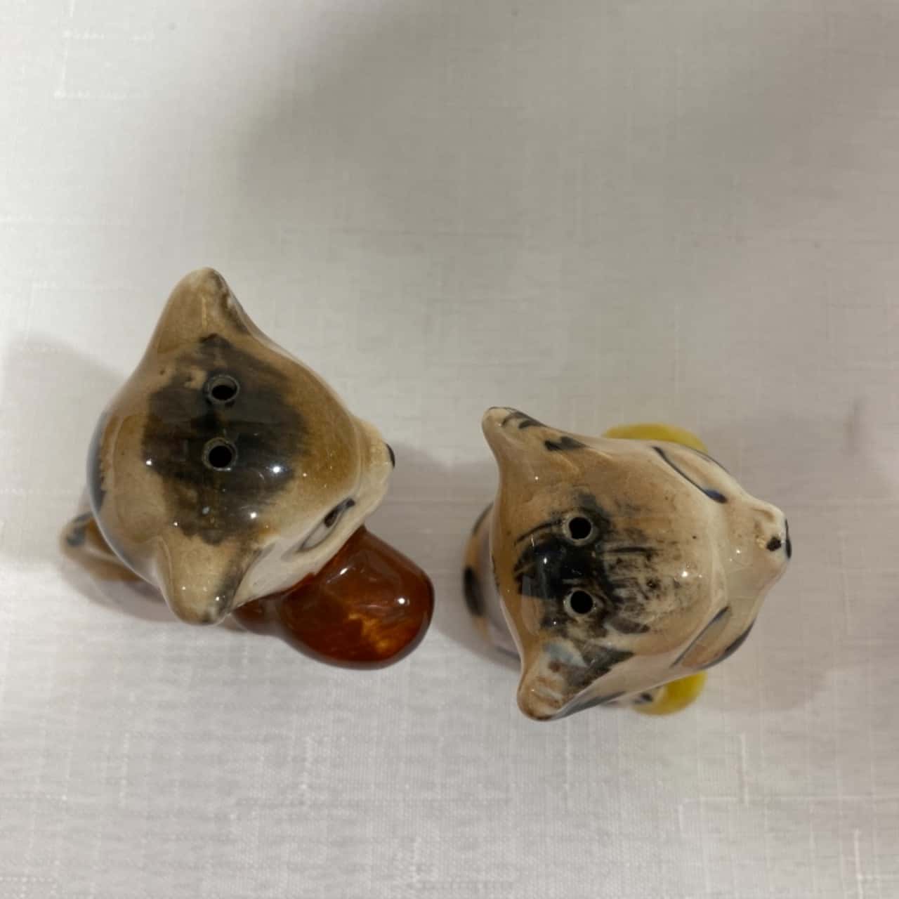 Vintage Boxing Cat Salt and Pepper Shakers