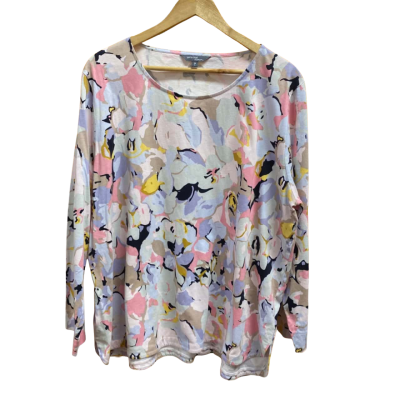 Yarra Trail Woman Long Sleeve Top Black  / Blue / Pink  