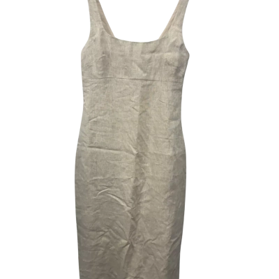 AERE Womens  Size 14 Midi Dress Beige / Cream 