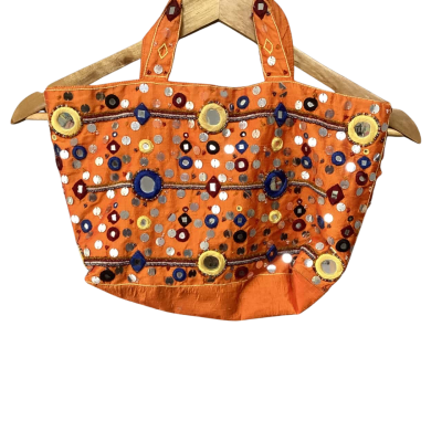 Hippy small tote bag Burnt Orange / Multicoloured 