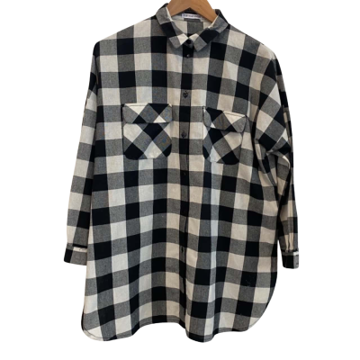 Toby Heart Ginger Unisex  Size S Checked Shirt Black  / White 