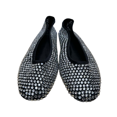 MNG Size 41 Rhinestone Die-Cut Ballet Flats