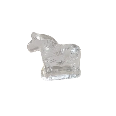 Clear Patterned Horse Approx 4 x 6cm