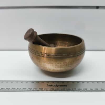 Tibetan Singing Bowl with Wooden Mallet PreOwned 