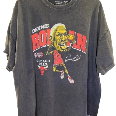 Mitchell & Ness Mens T-shirt  Size XL Black  