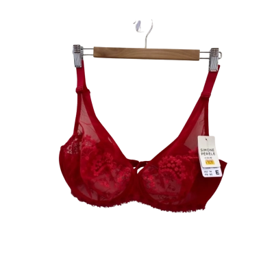 Simone Perele Womens  Size 14 E Bra Red Lace