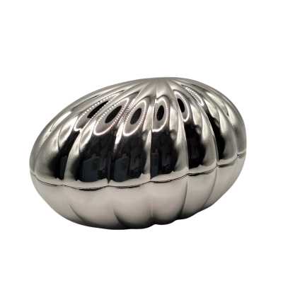 Georg Jensen Legacy - Bonbonniere 12 cm (l) x 9 cm  (w) 7 cm (t). Stainless Steel Modern Oval. with the Box.
