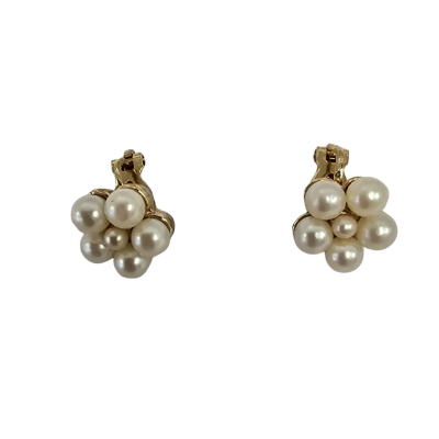 Womens Clip on Pearl Earrings 