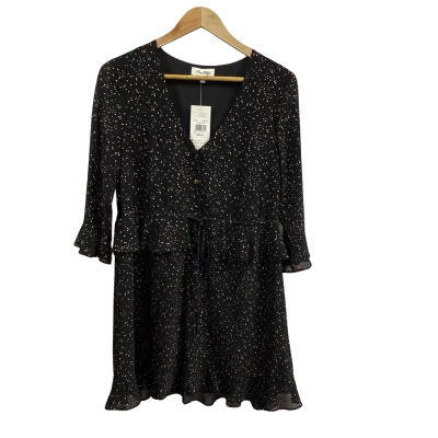 Miss Shop Womens  Size 8 V-Neck Cocktail Dress Black 