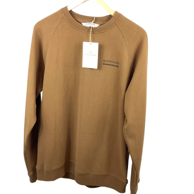Kathmandu Mens Heritage Logo Brushed Crew Jumper - Bark M
