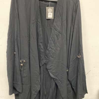 beme Womens  Size 26 Open Jacket Black  