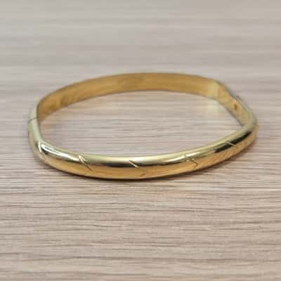 Vintage Emma Page Original Gold-Tone Hinged Bangle Bracelet